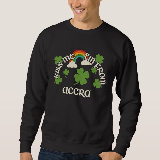 Kiss Me Shamrock  City St Patrick's Day Accra Sweatshirt (Vorderseite)