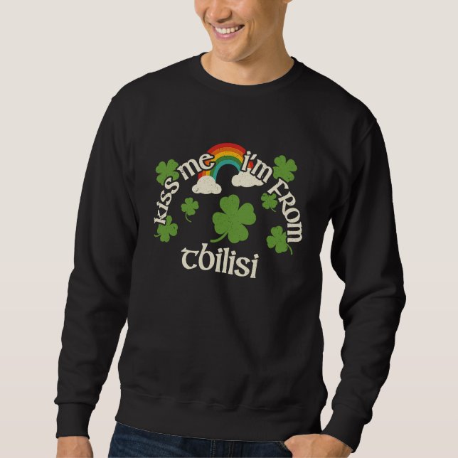 Kiss Me Shamrock  City St Patrick's Day Tbilisi Sweatshirt (Vorderseite)