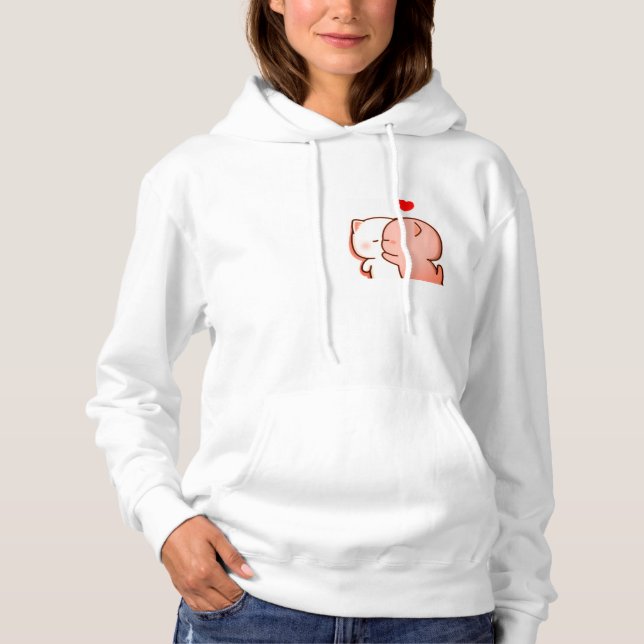Kiss Me Trendy Cartoon Hooded Hoodie (Vorderseite)