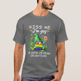 Kiss Mee ich bin schwul oder irisch oder Betrunken T-Shirt