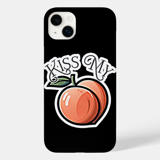 Kiss meine Pfirsichpfirsiche Funny Frucht Case-Mate iPhone Hülle (Rückseite)