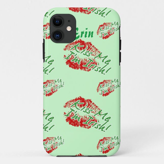 Kiss mir Ich bin Irish Lips (Green) iPhone 5 Fall Case-Mate iPhone Hülle (Rückseite)