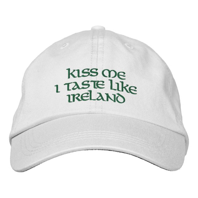 KISS MIR WIE IRLAND-irischer Spaß. Bestickte Baseballkappe (Vorderseite)