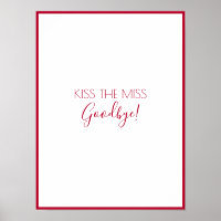 Kiss, Miss Goodbye Bachelorette Game Keepake