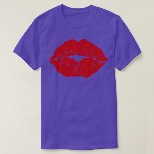 Kiss Mouth Red Lips T-Shirt (Design vorne)