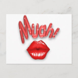Kiss, muah postkarte