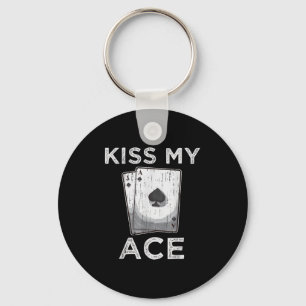 Kiss My Ace Funny Poker Casino T-Shirt Casino Zita Schlüsselanhänger