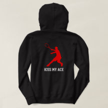 Kiss My Ace Funny Tennis Hoodie für Männer und Jun