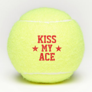 Kiss My Ace Funny Tennisbälle