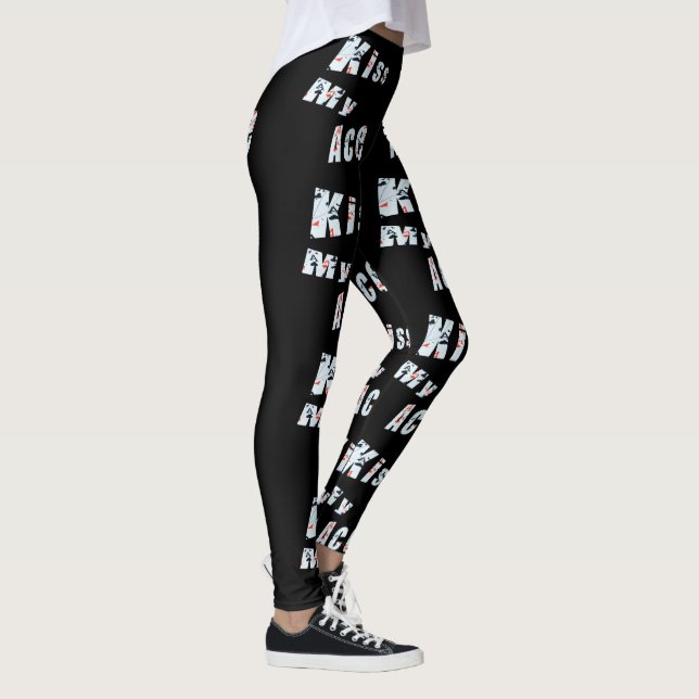 Kiss My Ace, Ladys Black Poker Logo Leggings (Rechts)