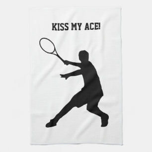 Kiss My Ace lustiges Küchentuch für Tennisspieler
