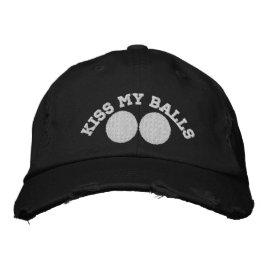 Kiss My Balls Humour Golf Ball besticktes Geschenk Bestickte Baseballkappe