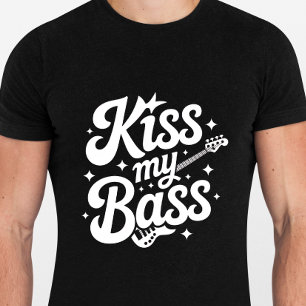 Kiss My Bass - Funny Tshirt für Gitarrist Musician