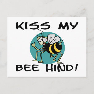 Kiss My Bee Hind Postkarte