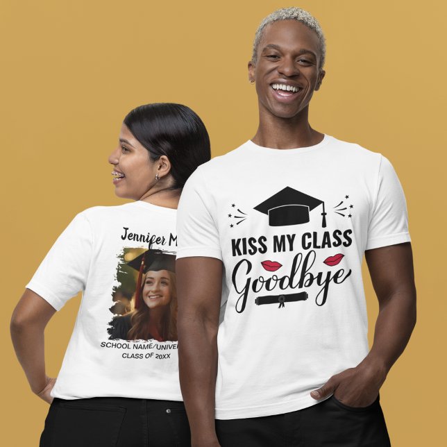 Kiss My Class Goodbye Fun Personalisierter Abschlu T-Shirt (Von Creator hochgeladen)