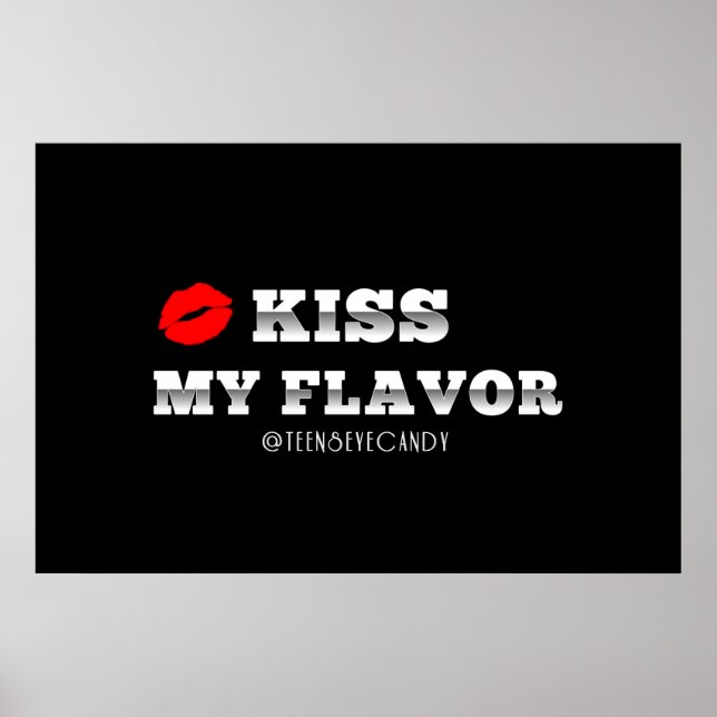 Kiss My Flavor Red Lips Vape Poster (Vorne)
