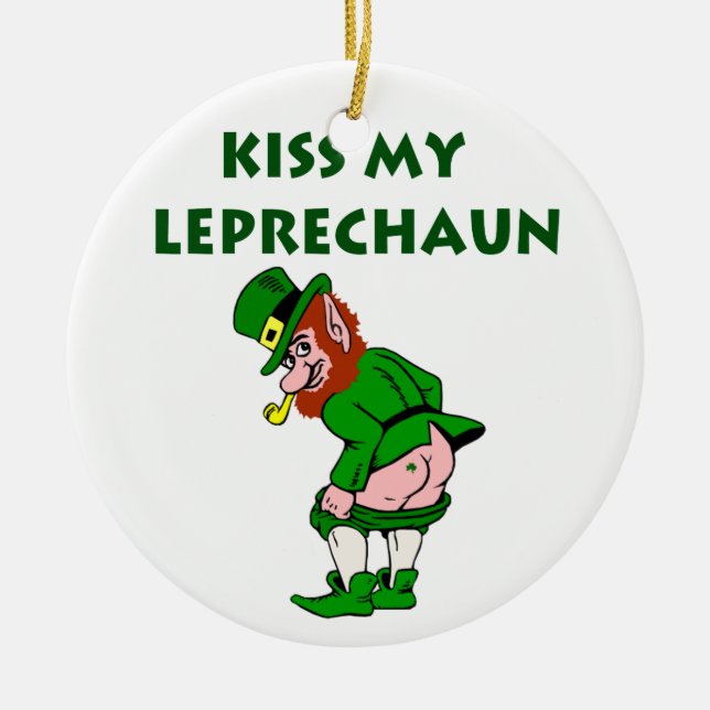 Kiss My Leprechaun Ornament (Vorne)