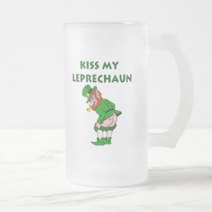 Kiss My Leprechaun-Tasse Mattglas Bierglas