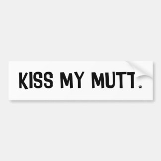 Kiss My Mutt Autoaufkleber