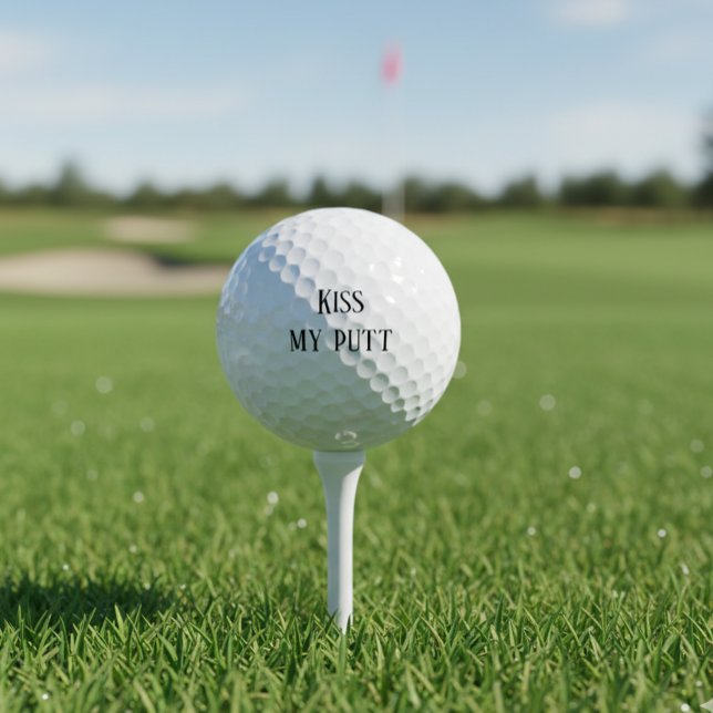 Kiss my Putt Funny Golfball (Von Creator hochgeladen)