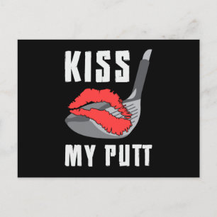 Kiss My Putt Golf Player Lover Golfer Sportlustig Postkarte
