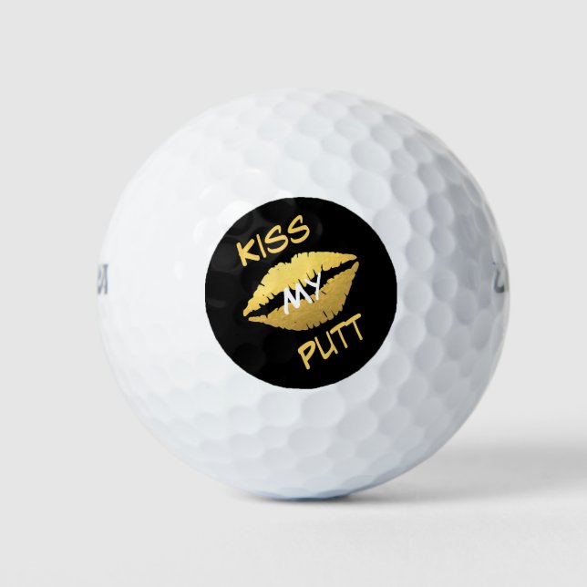 Kiss My Putt Golfball (Vorderseite)