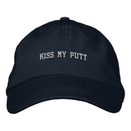 'Kiss My Putt' Verspielter Papa Golf Stil Lustiger Bestickte Baseballkappe