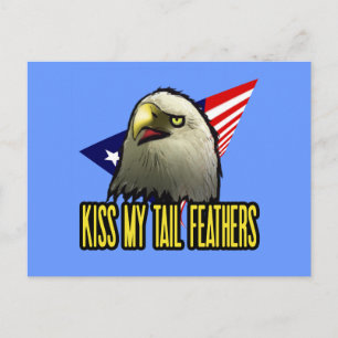 Kiss My Schwanz Feathers Postkarte