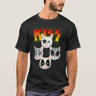 Kiss Niedlich Cat Mama Kitten Cats Rock T-Shirt