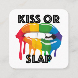 KISS ODER SLAP QUADRATISCHE VISITENKARTE