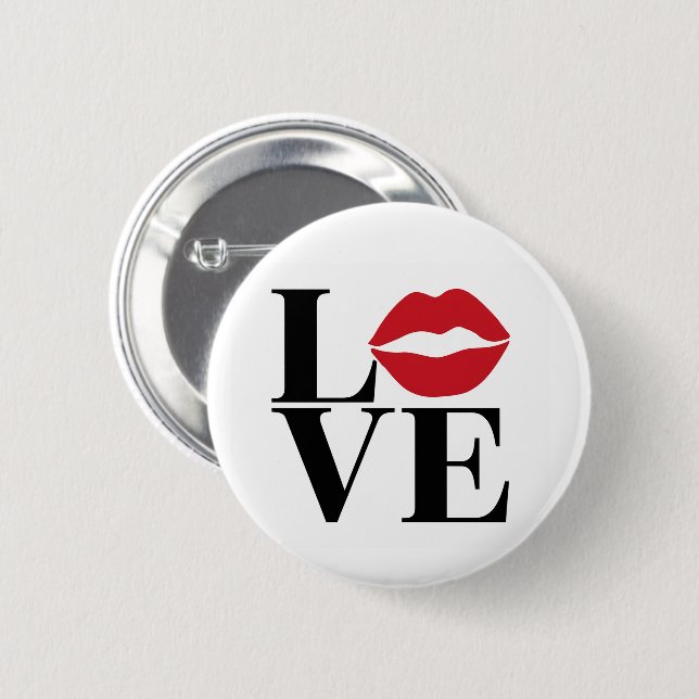 Kiss of Liebe: Red Lips Edition Modern Button Butt (Vorne & Hinten)