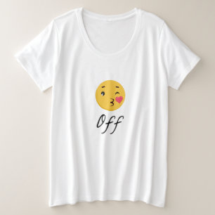 Kiss Off Emoji Funny Trendy Popular Niedlich Große Größe T-Shirt