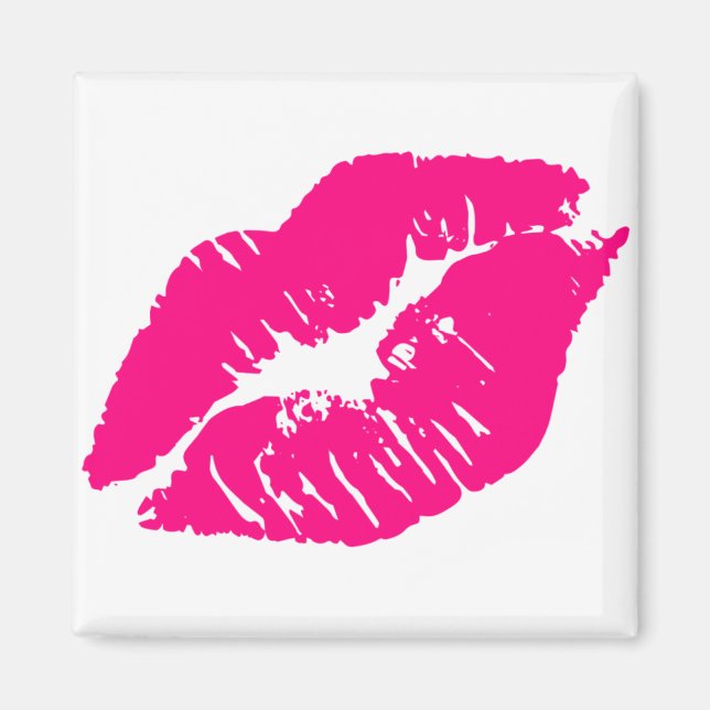 Kiss Pink Lips Magnet (Vorne)