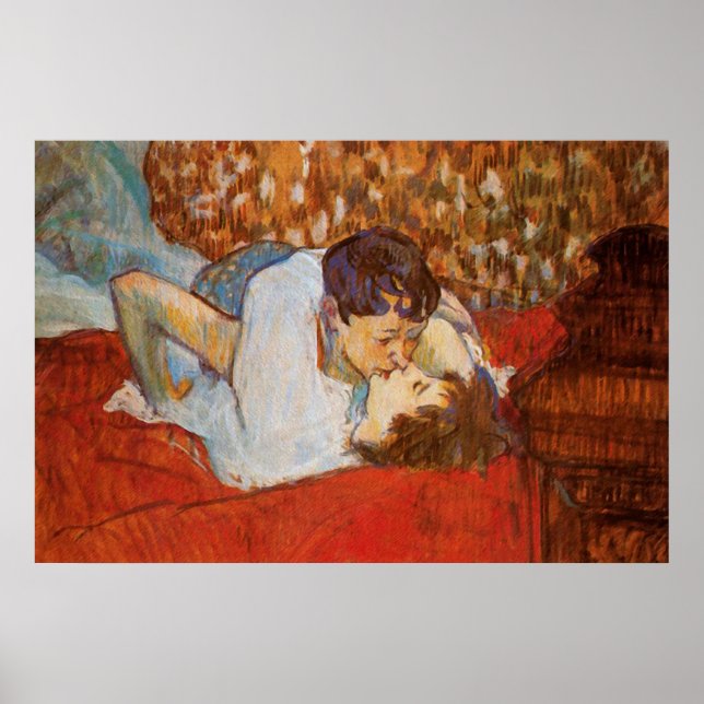 Kiss - Poster von Henri de Toulouse-Lautrec (Vorne)