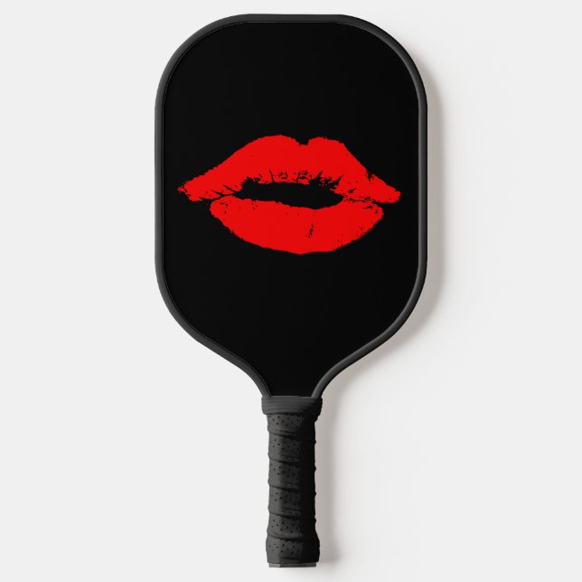KISS RED LIPS FÜR IHRE PICKLEBALL PADDLES (Vorderseite)
