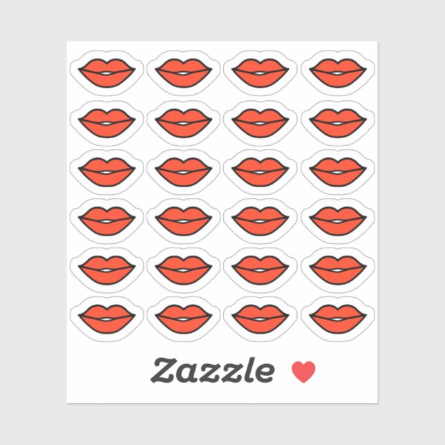 Kiss Red Lips Planner Aufkleber (Blatt)