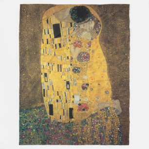 Kiss, Reproduktion, Bilder von Gustav Klimt, Kunst Fleecedecke