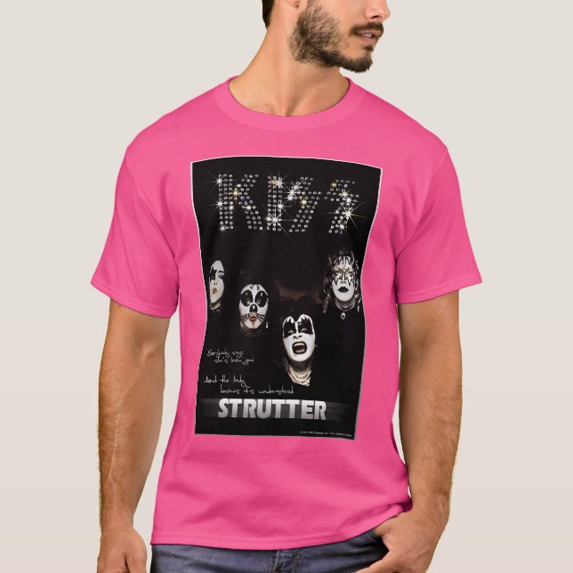 Kiss The Band - 1974 Album - Strutter Texte T-Shirt (Vorderseite)