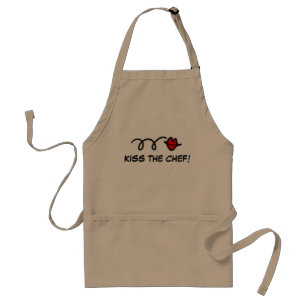 Kiss the chef apron - standard or long size schürze
