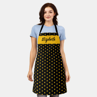 Kiss the Cook Food Koch Kitchen Baker Polka Dots Schürze