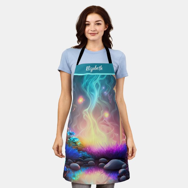 Kiss The Cook Food Koch Kitchen GRILLEN Baker Neon Schürze (Getragen)