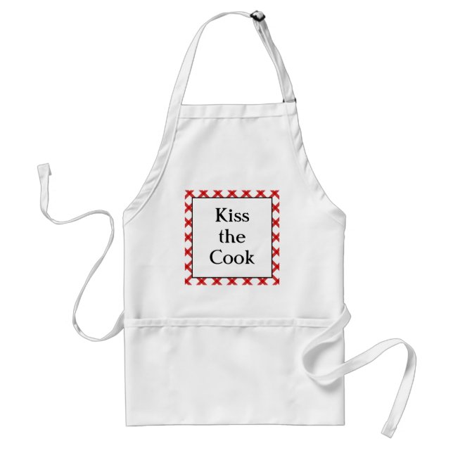 Kiss the Cook Kitchen Custom Retro Saying Schürze (Vorne)