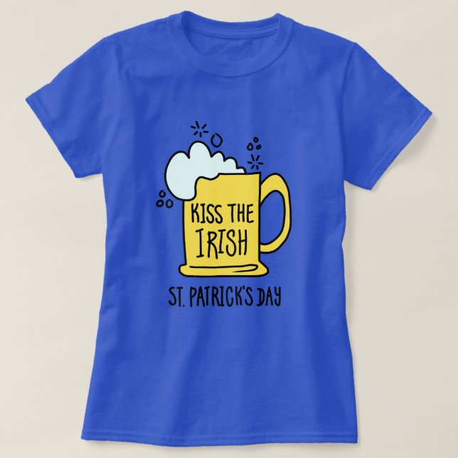 Kiss the Irish Beer St. Patrick’s Day T-Shirt (Design vorne)