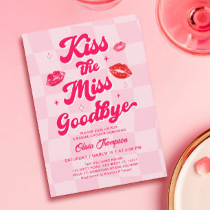 Kiss the Miss Goodbye Brautparty Einladung