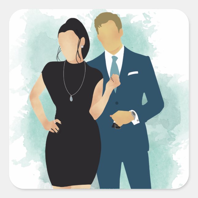 Kiss the Sky - AC Quadratischer Aufkleber (Vorderseite)