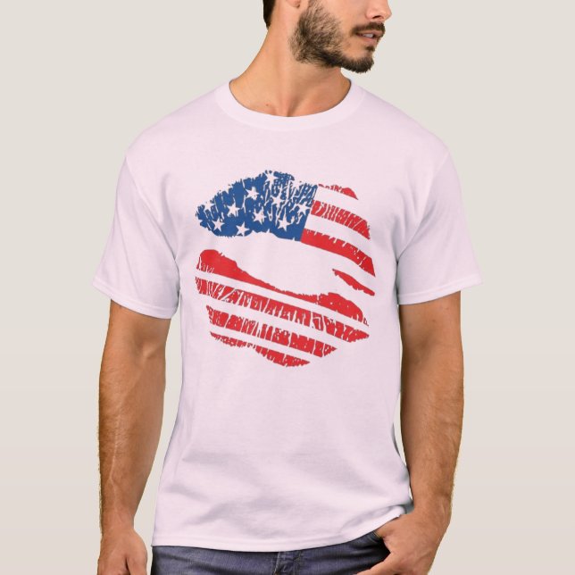 "Kiss the USA" T-Shirt (Vorderseite)