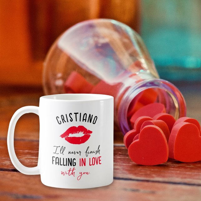 Kiss Valentinstag fällt in die Liebe Kaffeetasse (Von Creator hochgeladen)