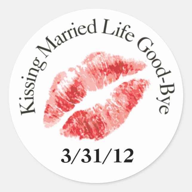 Kiss Verheiratet Life Good Bye Stickers (Vorderseite)