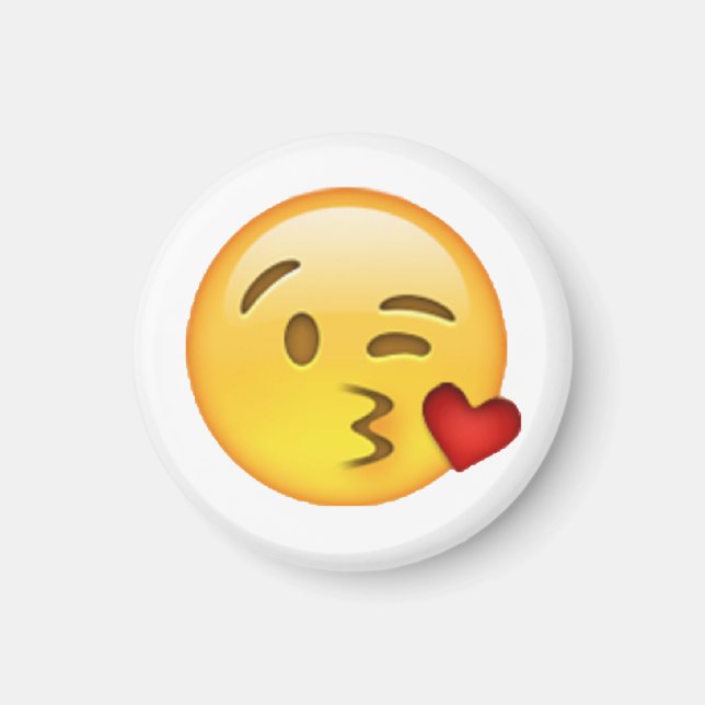 Kiss werfen - Emoji Magnet (Vorne)