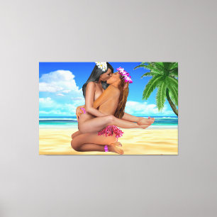 KISS WRESTLING LEINWANDDRUCK